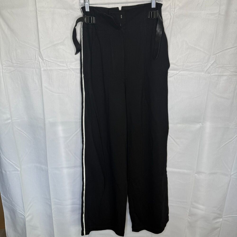 Rag & Bone Wide Leg Pant Black / White Stripe Size 8